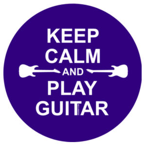 Keep Calm And Play Guitar - Purple Circle - double sided - Womens Design