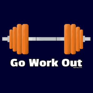 Go Work Out - White text - Mens Design