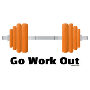 Go Work Out - Black text - Mens Design