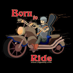 Born to Ride - Skeleton rider - Men's hoodie double sided print Design