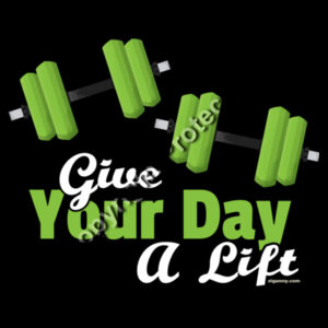 Give Your Day A Lift - Duffle Gym Bag Design