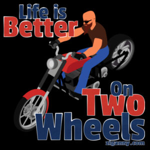 Life Is Better on Two Wheels - Mens T-Shirt Design