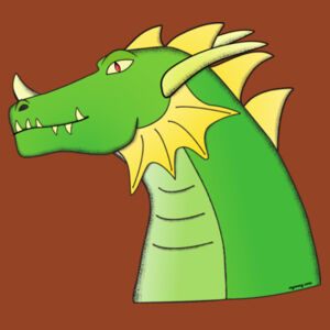 Green dragon - mens t-shirt Design