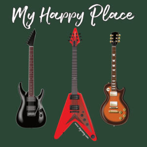 My Happy Place - Men's T-shirt - White Text Design