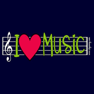 I Love Music - Fitness Towel Design