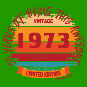 50 Years - Vintage Sun Birthday Editable year brown - Men's T-shirt Design