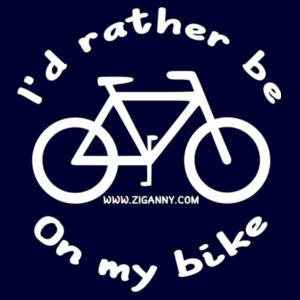 I'd rather be on my bike - Men's T-shirt - white text Design