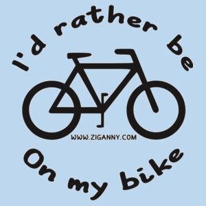 I'd rather be on my bike - Men's T-shirt - black text Design