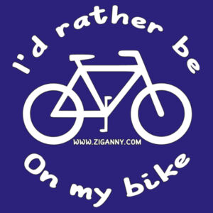 I'd rather be on my bike - Women's T-shirt - white text Design
