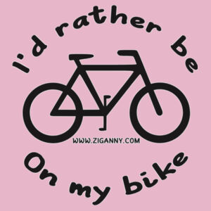 I'd rather be on my bike - Women's T-shirt - white text Design