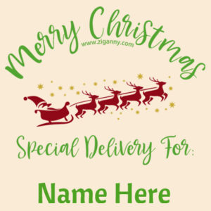 Trad Xmas Santa Sack - Large - Cream - Style 1 Design