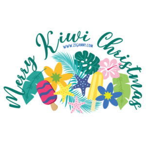 Kiwi Christmas Coaster - Style 1 Design