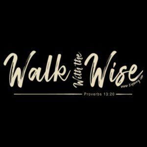 Walk with the Wise - Men's single sided t-shirt - cream text Design