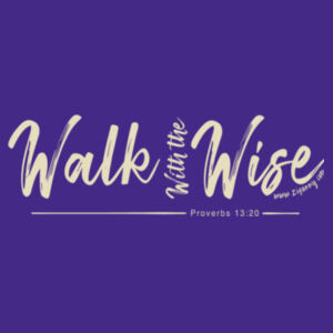 Walk with the Wise - Women's single sided t-shirt - cream text Design