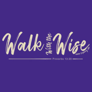 Walk with the Wise - Women's single sided t-shirt - cream text Design