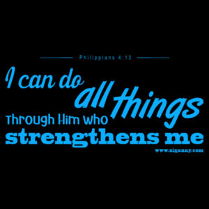 I can do all things - Mug - blue text Design