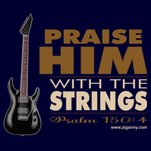 Praise Him with the strings - Women's Long Sleeve T-shirt - singled sided - coloured text Design