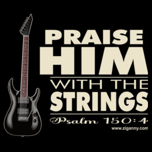 Praise Him with the strings - Double sided Men's Long Sleeve T-shirt - Cream text Design