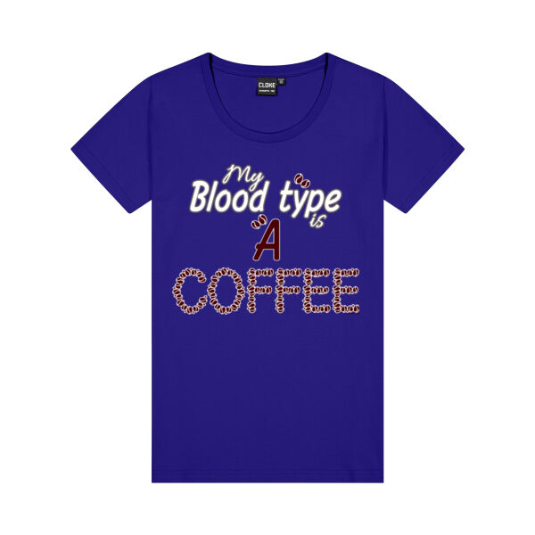 My Bloodtype is A COFFEE - Womens - reverse heading Thumbnail