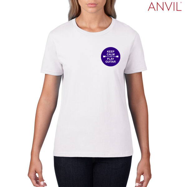 Keep Calm And Play Guitar - Purple Circle - double sided - Womens Thumbnail