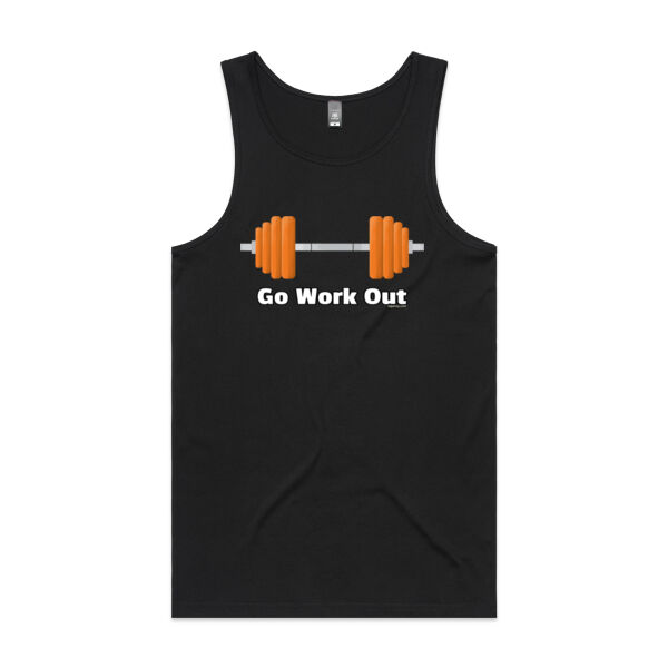 Go Work Out - White text - Mens Thumbnail