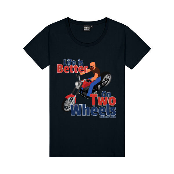 Life Is Better on Two Wheels - Womens T-Shirt Thumbnail