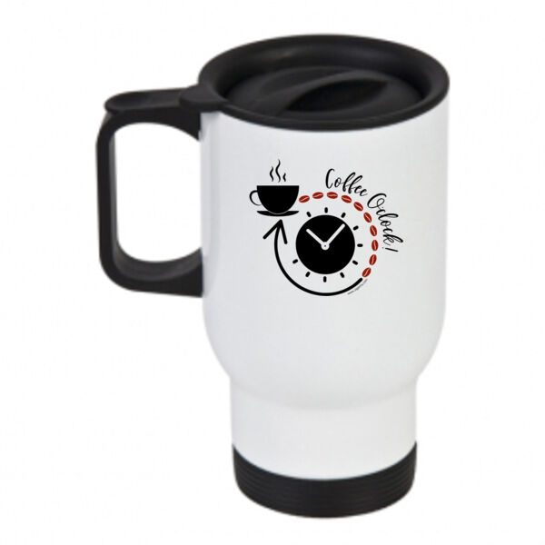 Coffee O'Clock! - Travel Mug Thumbnail