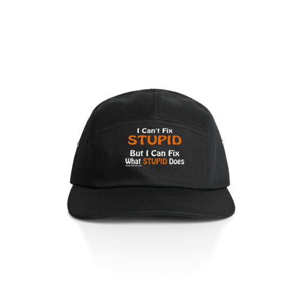 I Can't Fix Stupid - Cap White & Orange Text version 2 Thumbnail