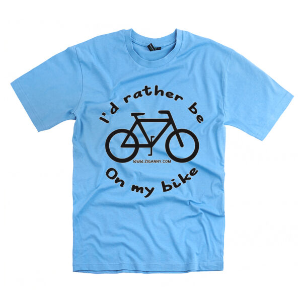 I'd rather be on my bike - Men's T-shirt - black text Thumbnail