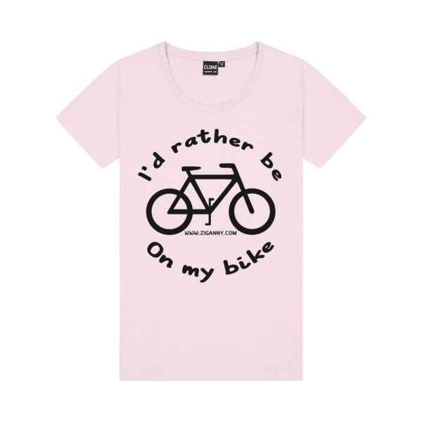 I'd rather be on my bike - Women's T-shirt - white text Thumbnail