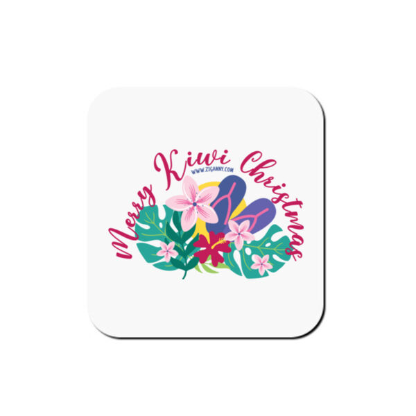 Kiwi Christmas Coaster - Style 2 Thumbnail