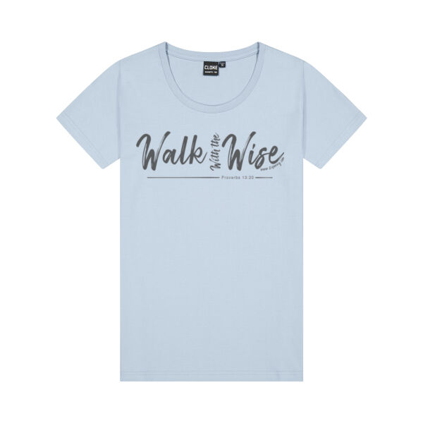 Walk with the Wise - Women's single sided t-shirt - grey text Thumbnail