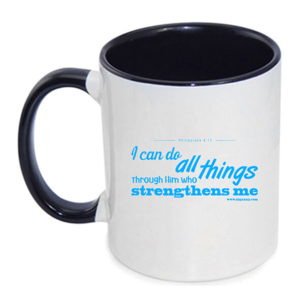 I can do all things - Mug - blue text Thumbnail