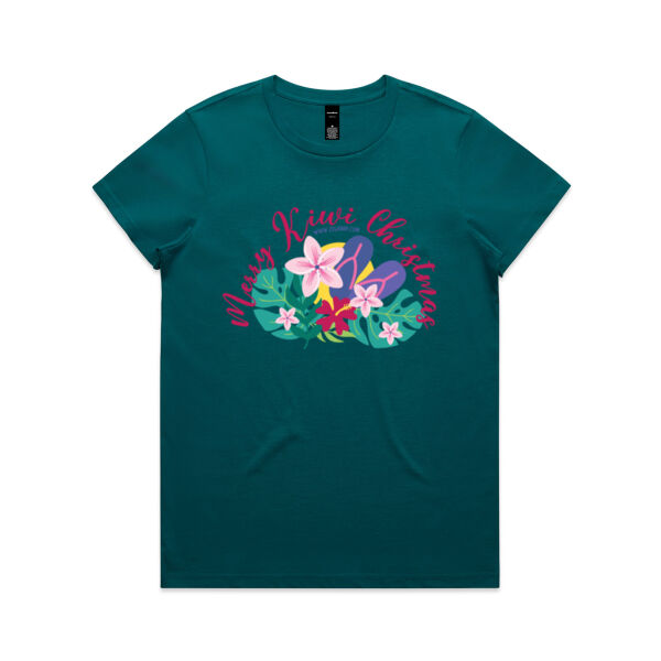 Merry Kiwi Christmas 2 - Women's - AS Colour Womens Maple Tee Thumbnail
