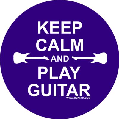 Keep Calm And Play Guitar - purple Thumbnail