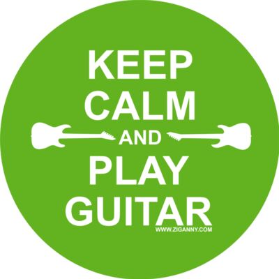Keep Calm And Play Guitar - green Thumbnail