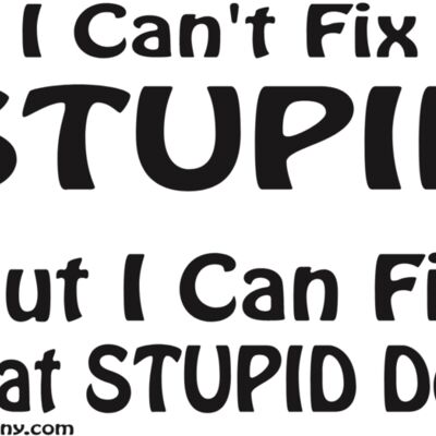I Can't Fix Stupid - Black Text Version 2 Thumbnail