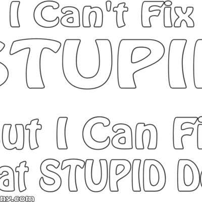 I Can't Fix Stupid - White Text version 2 Thumbnail