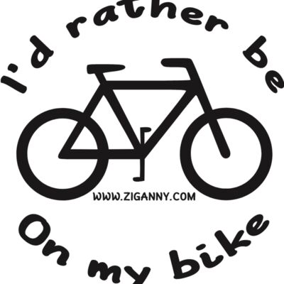 I'd rather be on my bike - black text Thumbnail