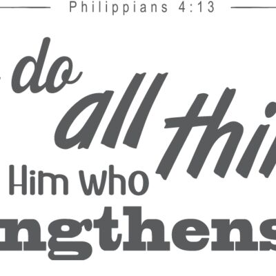 I can do all things - grey text Thumbnail