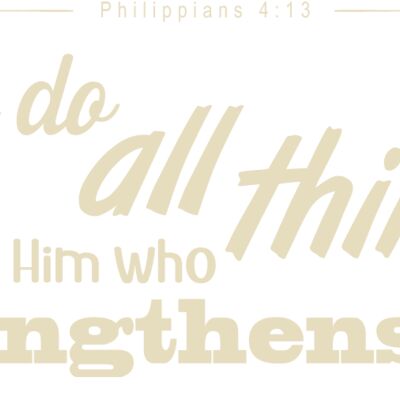 I can do all things - cream text Thumbnail